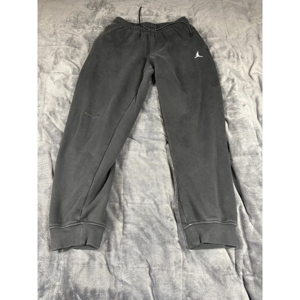 Jordan Mens‎ Jumpman Fleece Jogger Sweatpants Black Small Drawstring Pockets